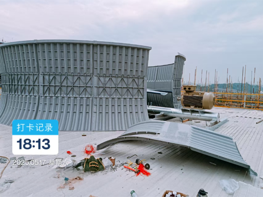 全玻璃鋼塔風(fēng)筒安裝